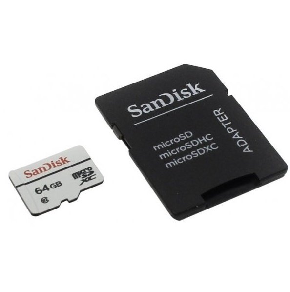 

Карта памяти Sandisk microSDXC 64GB Class 10 High Endurance Video Monitoring R20MB/s