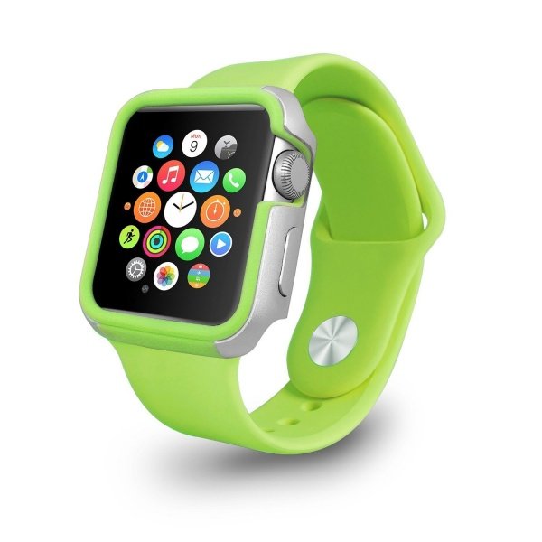 

Чехол-бампер Ozaki O!coat для Apple Watch 38cm-Shockband Case Green