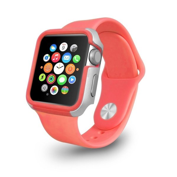 

Чехол-бампер Ozaki O!coat для Apple Watch 38cm-Shockband Case Pink