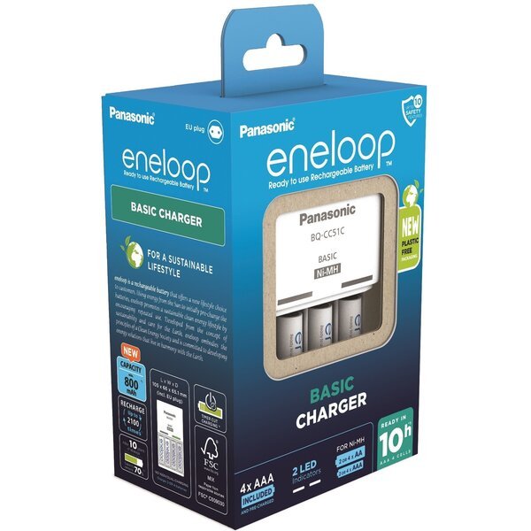 

Зарядное устройство Panasonic Basic Charger + Eneloop 4AAA 750 mAh New