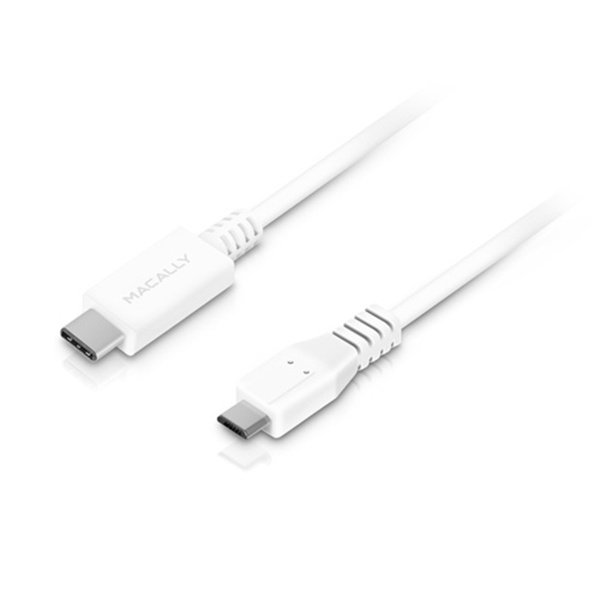 

Кабель Macally microUSB to Type-C 0.9m White