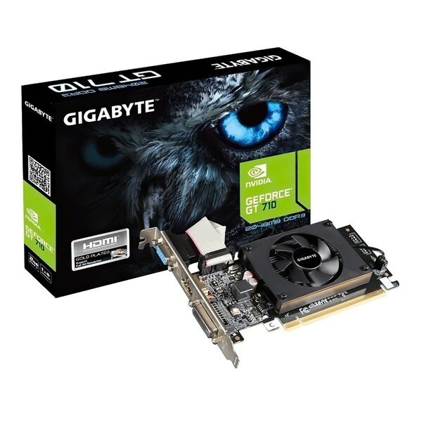 Акция на Видеокарта GIGABYTE GeForce GT 710 2GB DDR3 (GV-N710D3-2GL) от MOYO