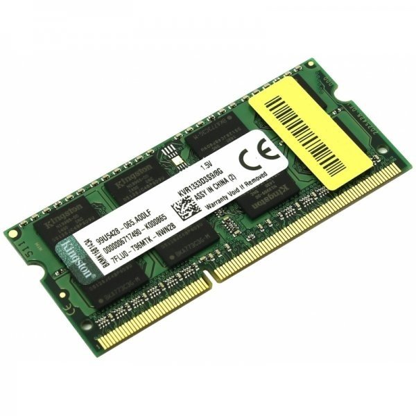 

Память для ноутбука Kingston 8Gb DDR3 1333MHz (KVR1333D3S9/8G)