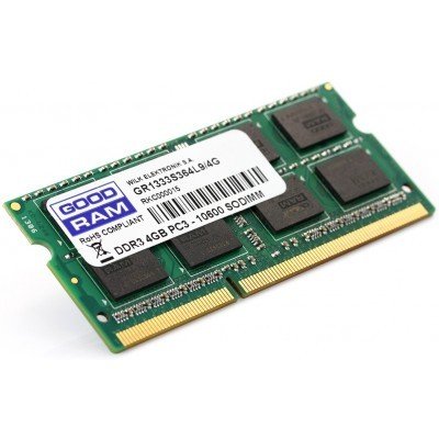 

Память для ноутбука GOODRAM DDR3 1333 4GB 1,5V (GR1333S364L9/4G)
