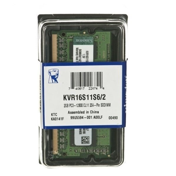 

Память для ноутбука Kingston DDR3 1600 2GB 1,5V (KVR16S11S6/2)