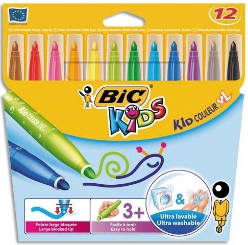 

Фломастеры BIC Kid Coleour XL 12 цветов 12 шт