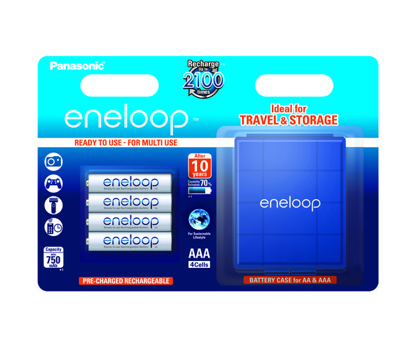 

Аккумулятор Panasonic Eneloop AAA 750 mAh 4BP + case