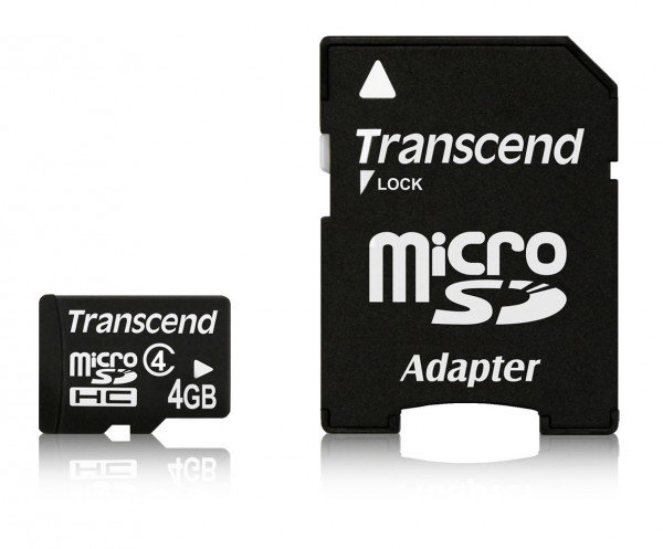 

Карта памяти Transcend microSDHC 4GB Class 4 + SD-адаптер