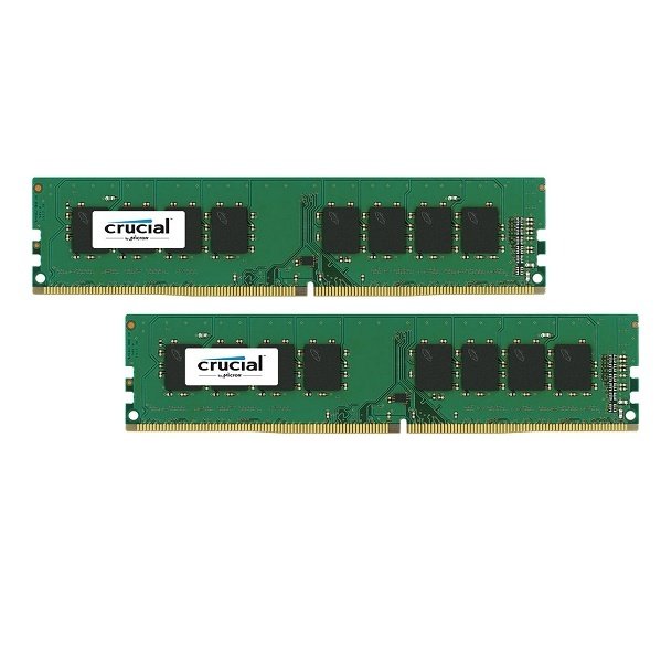 Акція на Память для ПК Micron Crucial DDR4 2400 16Гб (8Гбx2) KIT Retail (CT2K8G4DFS824A) від MOYO