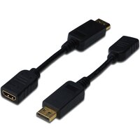 Переходник DIGITUS DisplayPort to HDMI (AM/AF) 0.15m Black