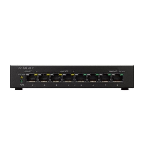 

Коммутатор Cisco SB SG110D-08HP 8-Port PoE Gigabit Desktop Switch (SG110D-08HP-EU)