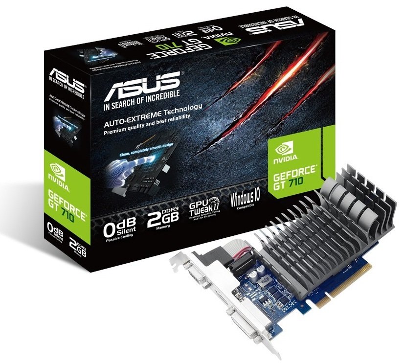 ≡ Видеокарта ASUS GeForce GT 710 2GB DDR3 Silent (710-2-SL) – купить в ...