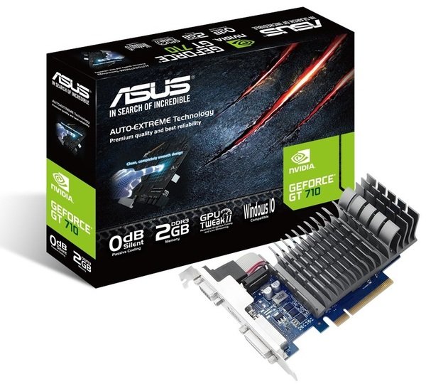 

Видеокарта ASUS GeForce GT 710 2GB DDR3 Silent (710-2-SL)