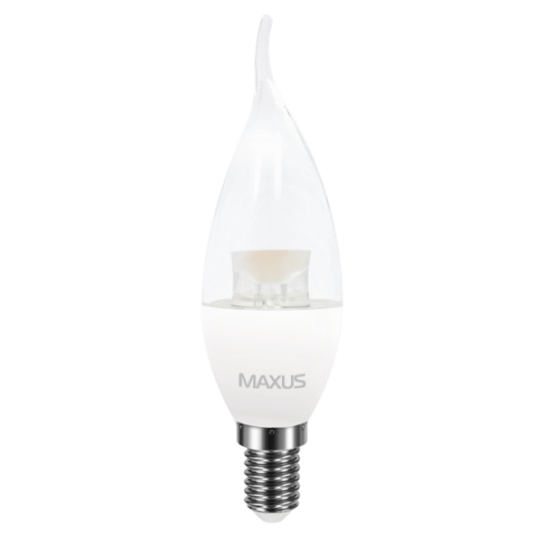 Акция на Светодиодная лампа MAXUS C37 CL-T 4W мягкий свет 220V E14 (1-LED-5315) от MOYO