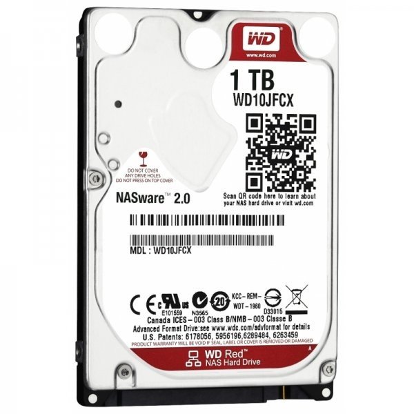 

Жесткий диск внутренний WD 1TB 6GB/S 16MB 2.5" SATA III Red (WD10JFCX)