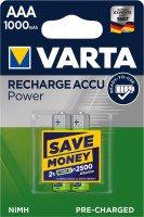Аккумулятор VARTA RECHARGEABLE ACCU AAA 1000mAh BLI 2 NI-MH (READY 2 USE) (5703301402)