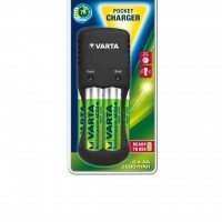 Зарядное устройство VARTA Pocket Charger + Аккумулятор NI-MH AA 2600 мАч, 4 шт. (57642101471)