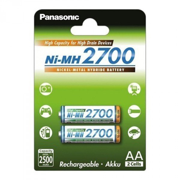 

Аккумулятор Panasonic High Capacity AA 2700 mAh 2BP (шт.)