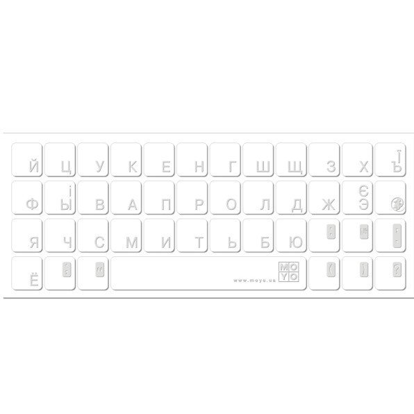 

Наклейка на клавиатуру MacBook основа прозрачная символ серый