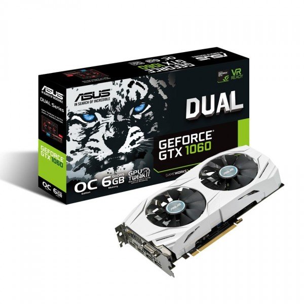 

Видеокарта ASUS GeForce GTX 1060 6GB GDDR5 DUAL OC (DUAL-GTX1060-O6G)