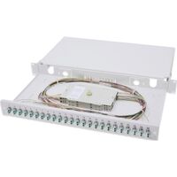 Оптическая панель DIGITUS 19'' 1U, 24xLC duplex, incl, Splice Cass, OS2 Color Pigtails, Adapter