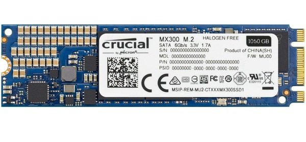 

SSD накопитель CRUCIAL MX300 2280 1.05TB M.2 SATA (CT1050MX300SSD4)
