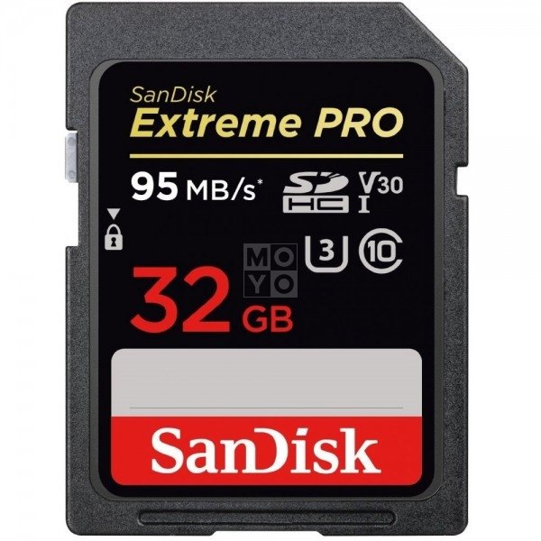 Акція на Карта памяти SANDISK SDHC 32GB Class 10 Extreme Pro UHS-I U3 V30 R95/W90 MB/s (SDSDXXG-032G-GN4IN) від MOYO