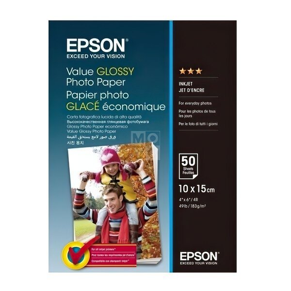 

Бумага Epson 100mmx150mm Value Glossy Photo Paper 50 л. (C13S400038)