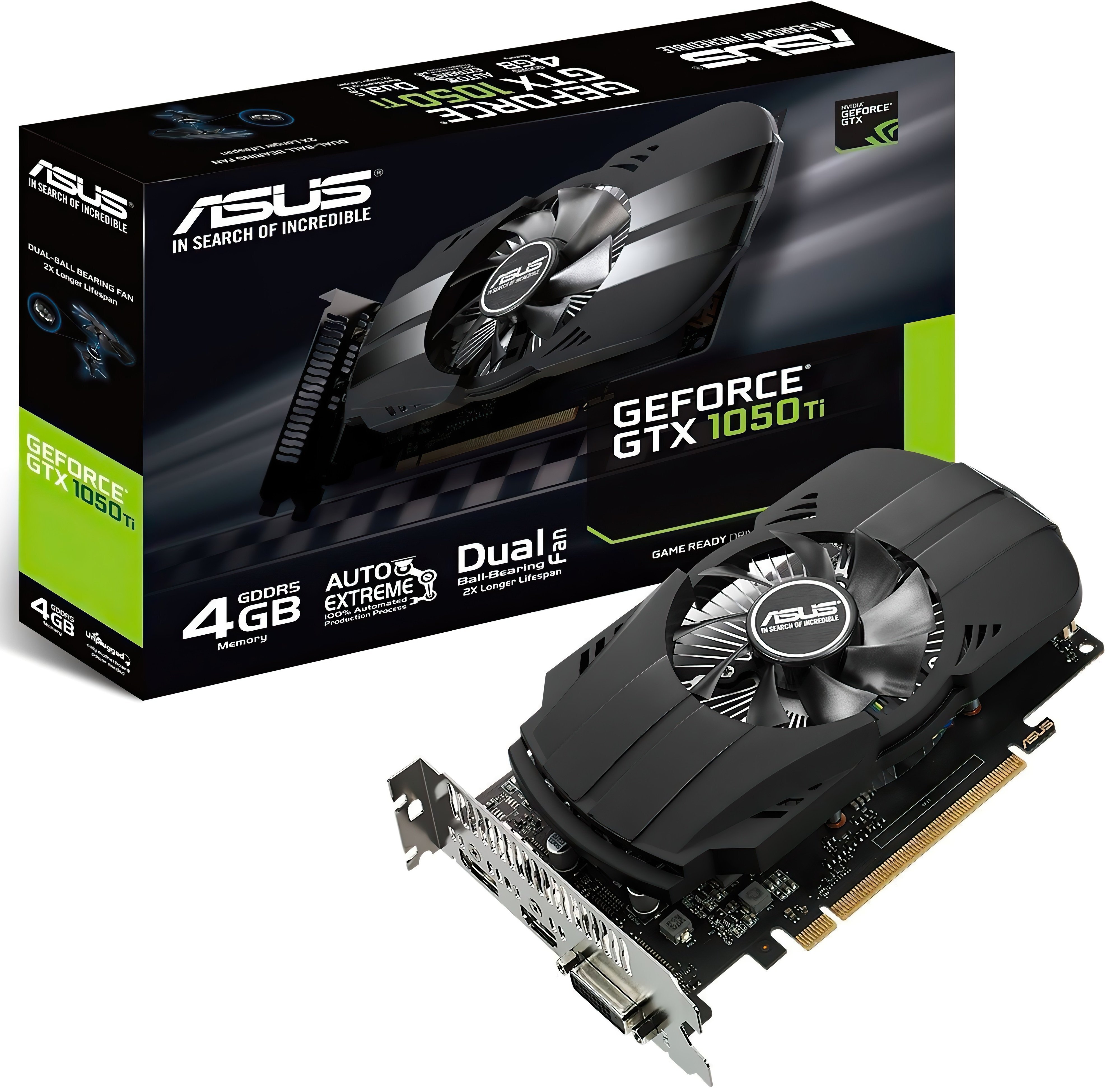 

Видеокарта ASUS GeForce GTX 1050TI 4GB DDR5 (PH-GTX1050TI-4G)