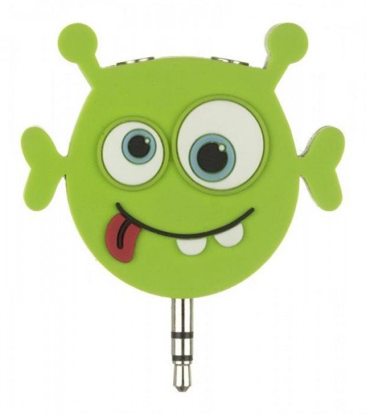 

Разветвитель для наушников Doodles Alien 2x3.5mm Green