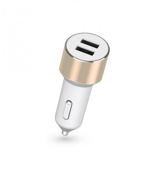 

Автомобильное зарядное устройство Kit Platinum Dual USB Charger 3.4A Gold