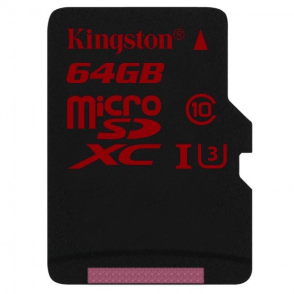 

Карта памяти Kingston microSDXC 64GB Class 10 UHS-I U3 R90/W80MB/s 4K