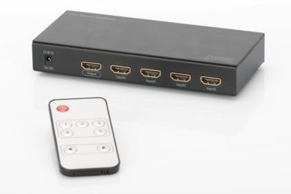 

Видеокоммутатор DIGITUS HDMI (INx5 - OUTx1), 4K (DS-49304)