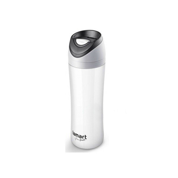 

Термос Lamart белый из нержавеющей стали с замком 0,45л (LT4016)