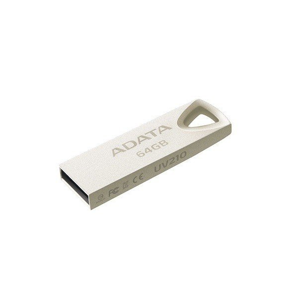  Накопичувач USB 2.0 ADATA UV210 Metal 64GB Silver (AUV210-64G-RGD) фото