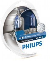 Лампа галогенова Philips H3 Diamond Vision (12336DVS2)