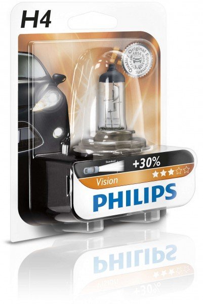 

Лампа галогеновая Philips H4 Vision (12342PRB1)