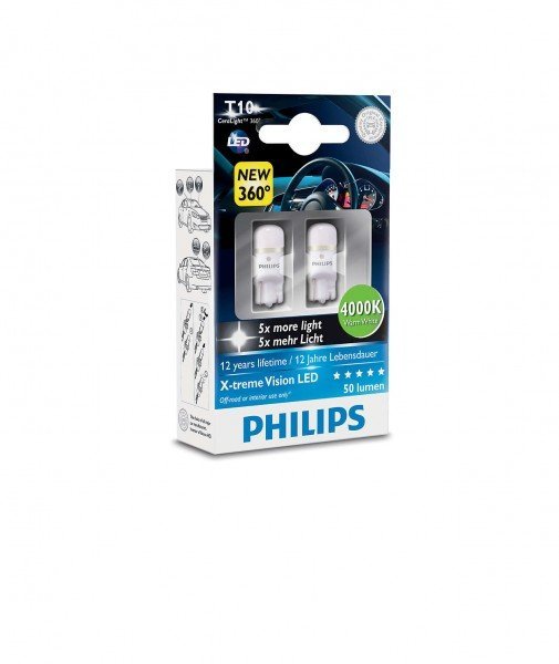 

Лампа светодиодная Philips W5W X-Treme Vision LED (127994000KX2)