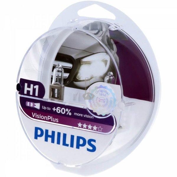 

Лампа галогеновая Philips H1 VisionPlus (12258VPS2)