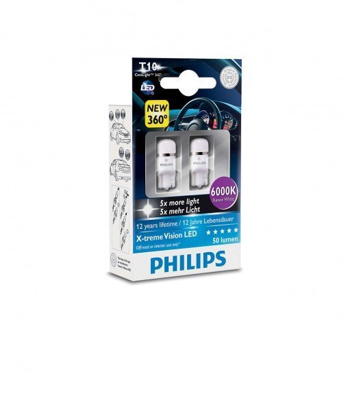 

Лампа светодиодная Philips W5W X-Treme Vision LED (127996000KX2)
