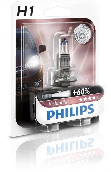 

Лампа галогеновая Philips H1 VisionPlus (12258VPB1)