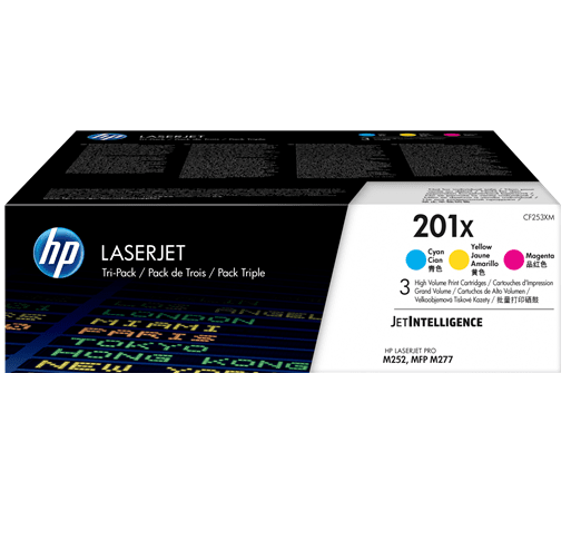 

Картридж лазерный HP 201X СLJ M252/M277 Cyan,CF401X,CF402X,CF403X CYM,3*2300 стр Тройная упаковка (CF253XM)