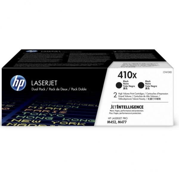 

Картридж лазерный HP 410X CLJ Pro M377/M452/M477 Black,2*6500 стр Двойная упаковка (CF410XD)