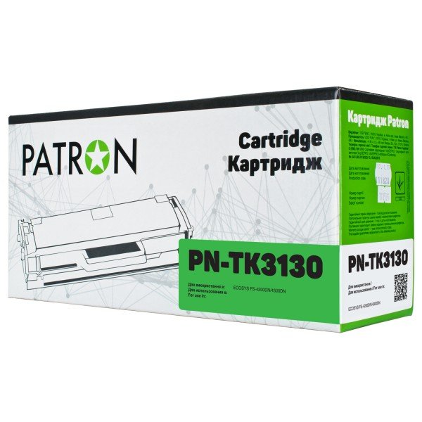 

Тонер-картридж лазерный PATRON KYOCERA MITA TK-3130, PN-TK3130 (CT-MITA-TK-3130-PN)