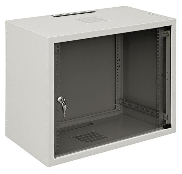 

Шкаф ZPAS 19" 15U 600x400, стекл. дверь, 35kg max, серый