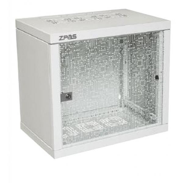 

Шкаф ZPAS 19" 10U 600x400Z-BOX, съемные бок. стенки, стекл. дверь,100kg max, серый