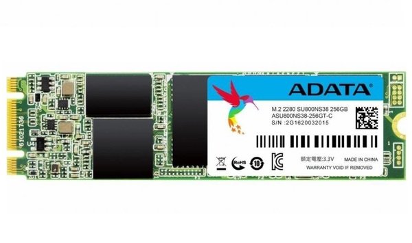 

SSD накопитель ADATA SU800 256GB M.2 SATA (ASU800NS38-256GT-C)