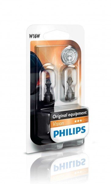 Акция на Лампа накаливания Philips W16W (12067B2) от MOYO