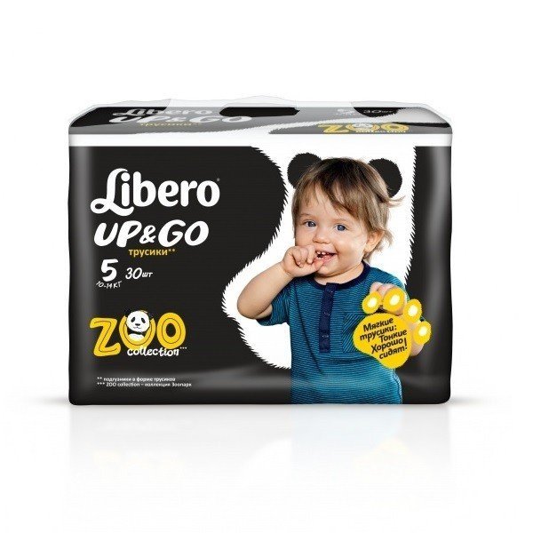 Libero up&go джамбо макси+ 10-14кг детские одноразовые трусы 30шт размер 5 (7322540353457)