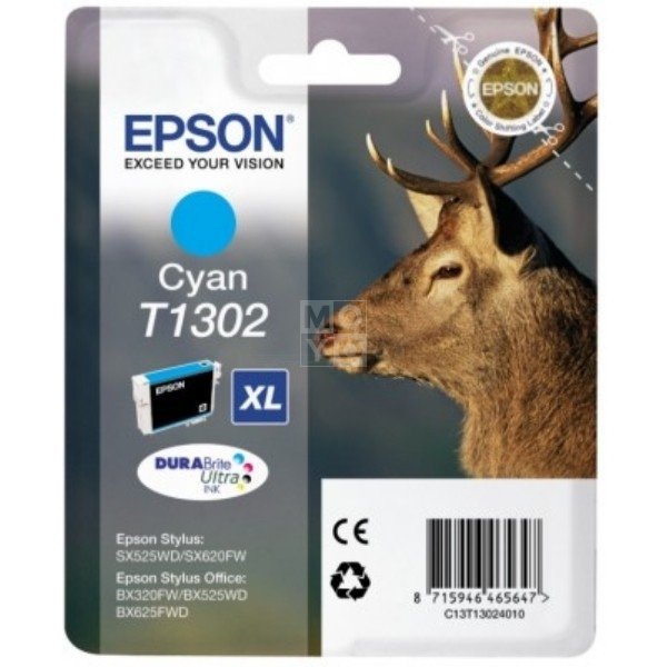 

Картридж струйный EPSON St SX525WD/Office B42WD/BX625FWD Cyan XL new (C13T13024012)